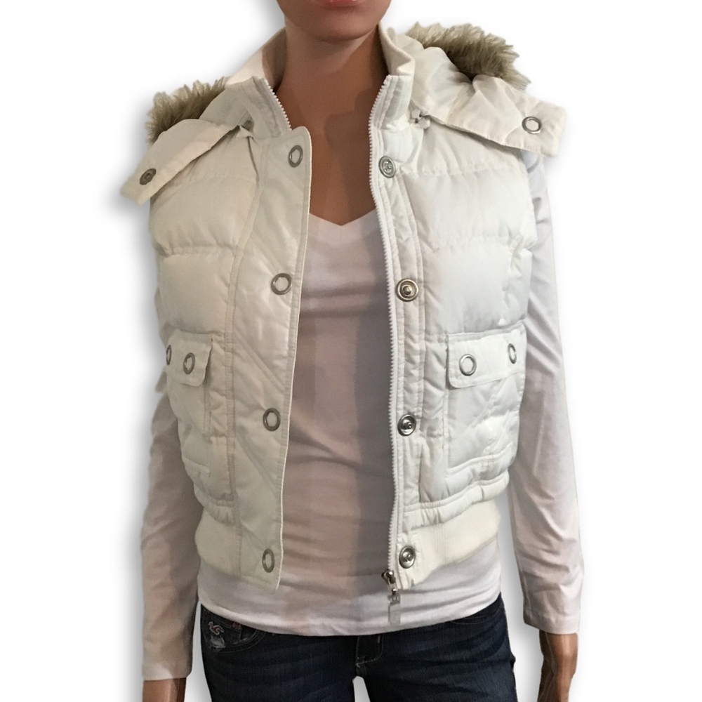 NWT Apollo Jeans White Puffer Vest Size Large